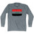 Iraq Country Flag Adult Tri-Blend Long Sleeve T-shirt - Athletic Grey