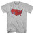 Election Map 2024 Adult Cotton T-shirt - Grey Heather