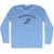 Wolverhampton Running Track Winged Foot Adult Tri-Blend Long Sleeve T-shirt - Athletic Blue