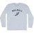 Walsall Running Track Winged Foot Adult Tri-Blend Long Sleeve T-shirt - Athletic White