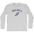 Walsall Running Track Winged Foot Adult Cotton Long Sleeve T-shirt - Grey Heather