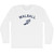 Walsall Running Track Winged Foot Adult Cotton Long Sleeve T-shirt - White