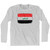 Iraq Country Flag Adult Cotton Long Sleeve T-shirt - Grey Heather