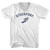 Stockport Running Track Winged Foot Adult Cotton V-neck T-shirt - White