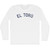 El Toro Adult Cotton Long Sleeve T-shirt - White