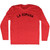 La Romana Adult Tri-Blend Long Sleeve T-shirt - Athletic Red