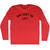 She Can't Go Left Adult Tri-Blend Long Sleeve T-Shirt - Athletic Red