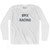 BMX Racing Adult Cotton Long Sleeve T-shirt - White