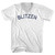 Blitzen Adult Cotton V-neck T-shirt - White