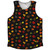 Thanksgiving All Over Pattern Athletic Tank Top - Black