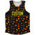 Thanksgiving All Over Custom Finish Line Pattern Athletic Tank Top - Black