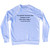 Custom Quote Adult Tri-Blend Sweatshirt - White