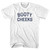Booty Cheeks Womens Cotton Junior Cut T-Shirt - White