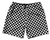 ADULT LARGE- Black & White Checkerboard Swim Shorts 7.5" Made in USA - Black & White- Final Sale SL9