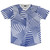 Multiple Lines Pattern Soccer Jersey Made In USA - Blue and White