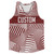 Multiple Lines Pattern Custom Finish Line  Running Racerback Singlet - Red Maroon and White