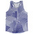 Multiple Lines Pattern Running Racerback Singlet - Blue and White