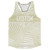 Multiple Lines Pattern Custom Finish Line  Running Racerback Singlet - Vegas Gold and White