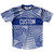 Multiple Lines Pattern Custom Finish Line  Running Shirt Track Cross Made In USA - Blue Royal and White