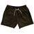 Multiple Lines Pattern 5" Swim Shorts Made in USA - Brown Dark and Black Multiple Lines Pattern 5" Swim Shorts Made in USA - Brown Dark and Black