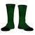 Multiple Lines Pattern Athletic Crew Socks - Green Kelly and Black