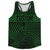 Multiple Lines Pattern Custom Finish Line  Running Racerback Singlet - Green Hunter and Black