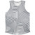 Multiple Lines Pattern Athletic Tank Top - Grey Dark and White
