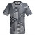 Multiple Lines Pattern Lacrosse Shooter Shirt - Blue Navy Almost Black and White