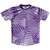 Multiple Lines Pattern Running Shirt Track Cross Made In USA - Purple Lakers and White