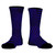 Multiple Lines Pattern Athletic Crew Socks - Purple Lakers and Black