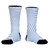 Multiple Lines Pattern Athletic Crew Socks - Grey Medium and White