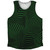 Multiple Lines Pattern Finish Line Athletic Tank Top - Green Hunter and Black