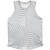 Multiple Lines Pattern Athletic Tank Top - Grey Medium and White