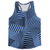 Multiple Lines Pattern Running Racerback Singlet - Blue Carolina and Black