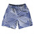 Multiple Lines Pattern Soccer Shorts Made In USA - Blue and White