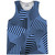 Multiple Lines Pattern Basketball Singlets - Blue Carolina and Black