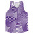 Multiple Lines Pattern Running Racerback Singlet - Purple Lakers and White