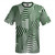 Multiple Lines Pattern Lacrosse Shooter Shirt - Green Forest and White