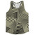 Multiple Lines Pattern Running Racerback Singlet - Vegas Gold and Black