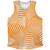Multiple Lines Pattern Athletic Tank Top - Orange Tennessee and White