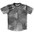 Multiple Lines Pattern Running Shirt Track Cross Made In USA - Black and White