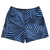 Multiple Lines Pattern Rugby Shorts Made In USA - Blue Carolina and Black