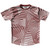 Multiple Lines Pattern Running Shirt Track Cross Made In USA - Red Maroon and White