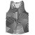Multiple Lines Pattern Running Racerback Singlet - Black and White