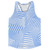 Multiple Lines Pattern Running Racerback Singlet - Blue Carolina and White