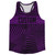 Multiple Lines Pattern Custom Finish Line  Running Racerback Singlet - Purple Medium and Black