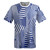 Multiple Lines Pattern Lacrosse Shooter Shirt - Blue and White