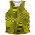 Multiple Lines Pattern Athletic Tank Top - Yellow Bright and Black