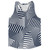 Multiple Lines Pattern Running Racerback Singlet - Blue Navy and White