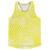 Multiple Lines Pattern Running Racerback Singlet - Yellow Bright and White